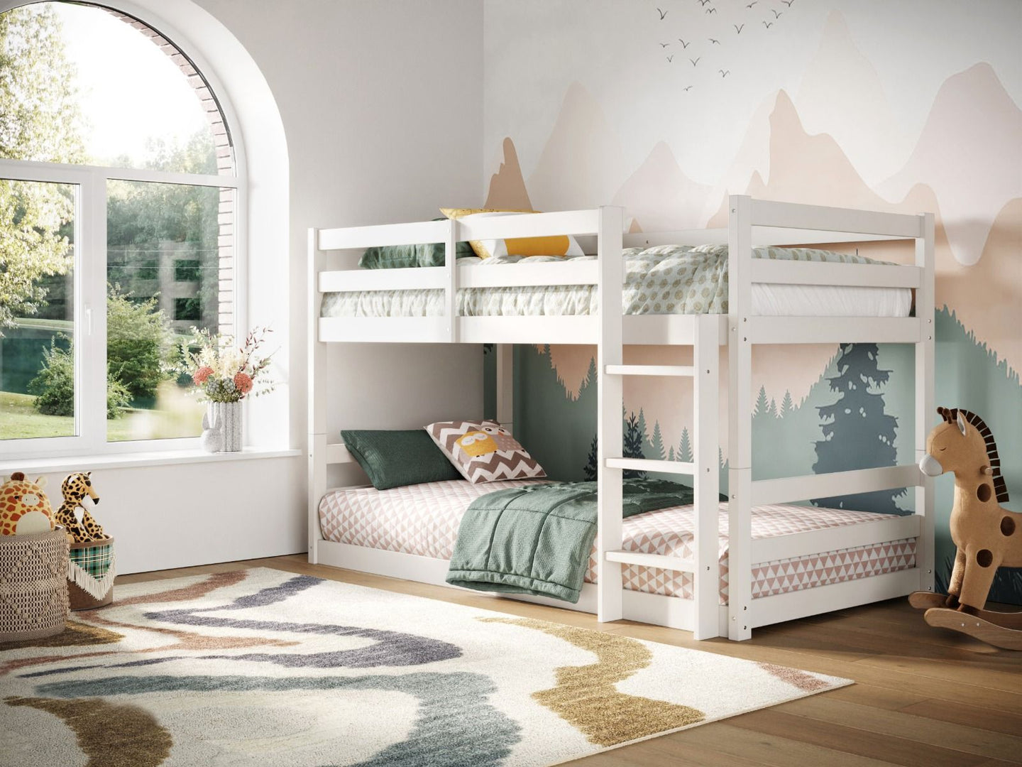 Amelia Low Wooden Bunk Bed